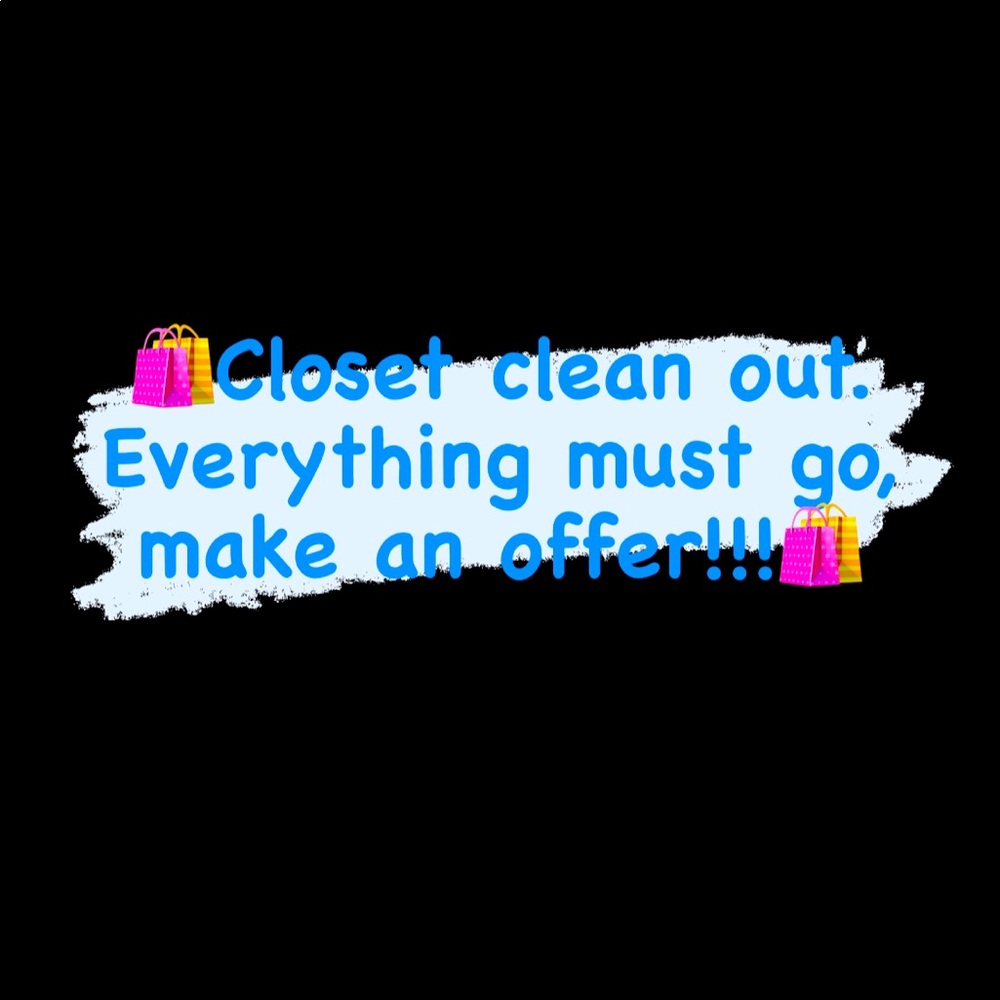 Closet clean out, Everything must go!!!